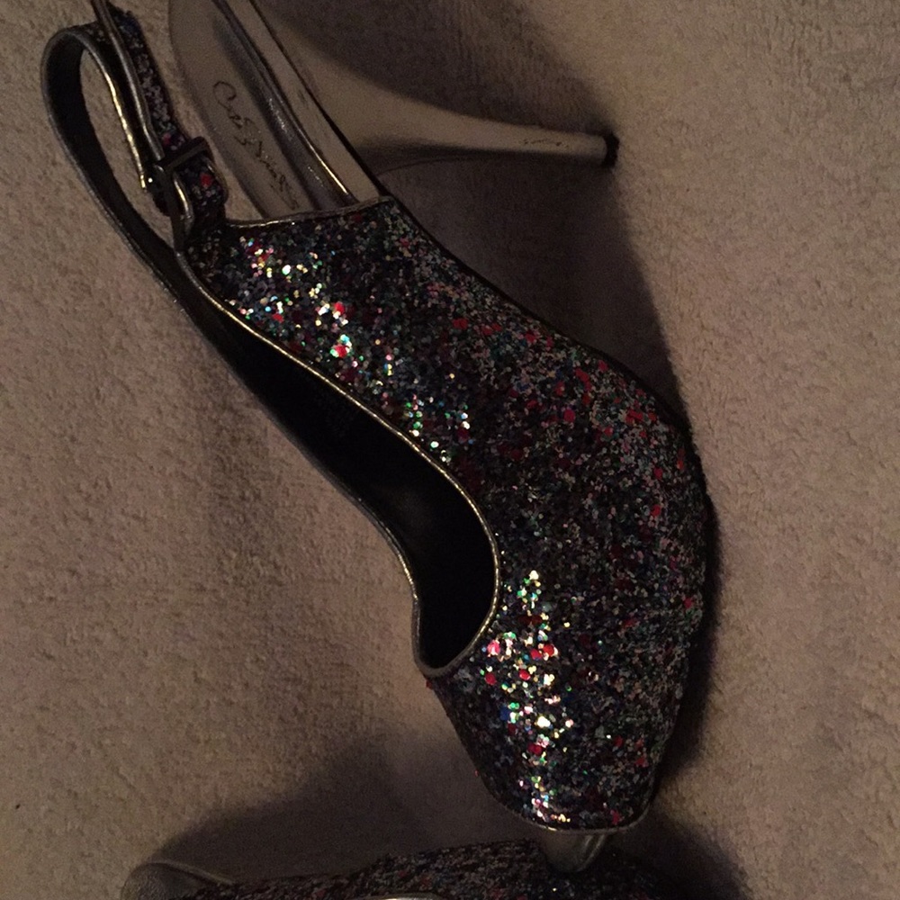 City Streets Silver/Multi Color Sparkle Pumps